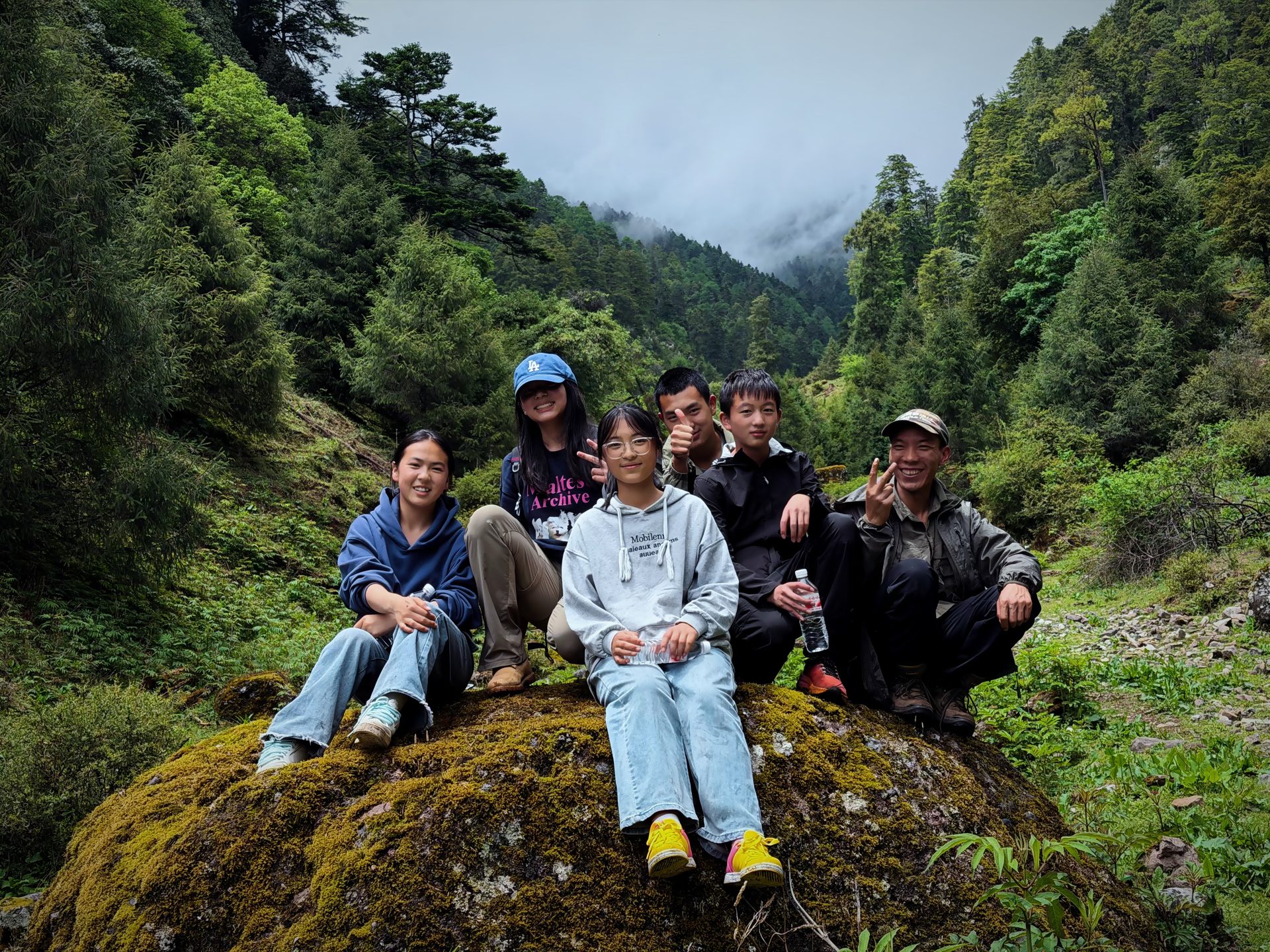 Volunteers talking during a field exchange